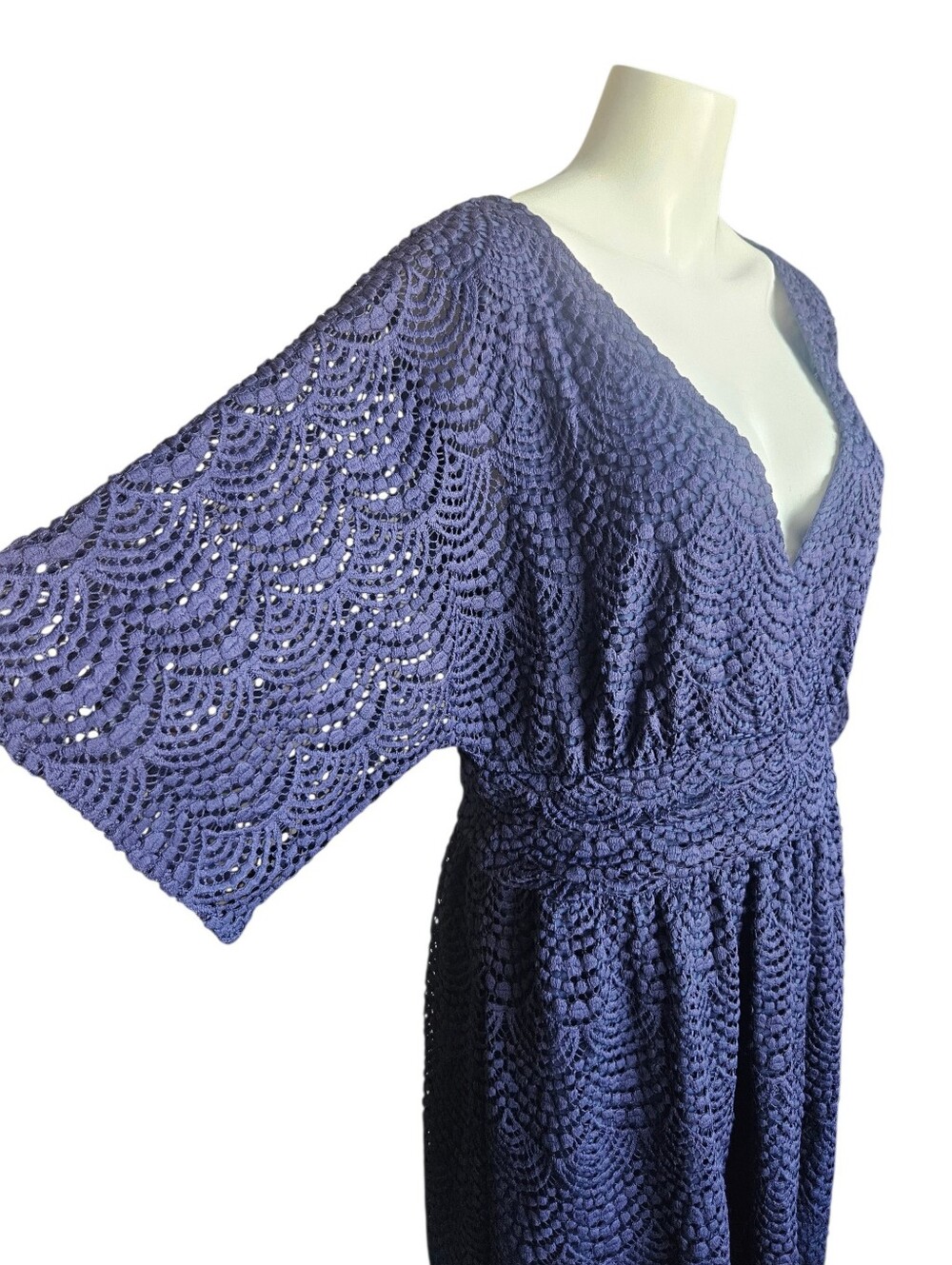 Lilly Pulitzer Parigi Skort Romper True Navy Scalloped Shell Lace - Size XL - Picture 6 of 13